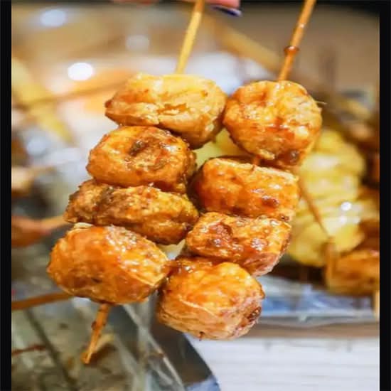 炸豆泡/2串 Fried Tofu Skewer